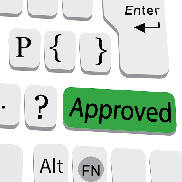 concept meaning conveys a commercial message using graphics keyboard keydigital display advertising keyboard key marker approved vector design