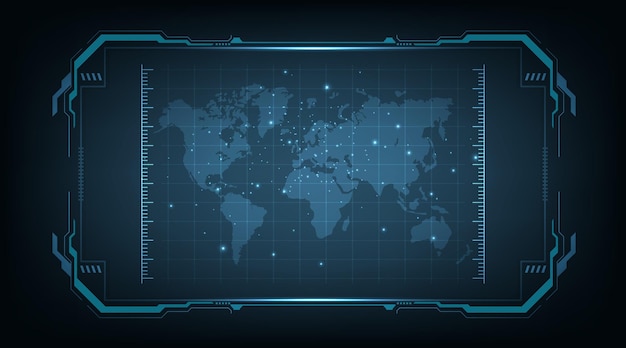 Concept of Hud futuristic screen elements