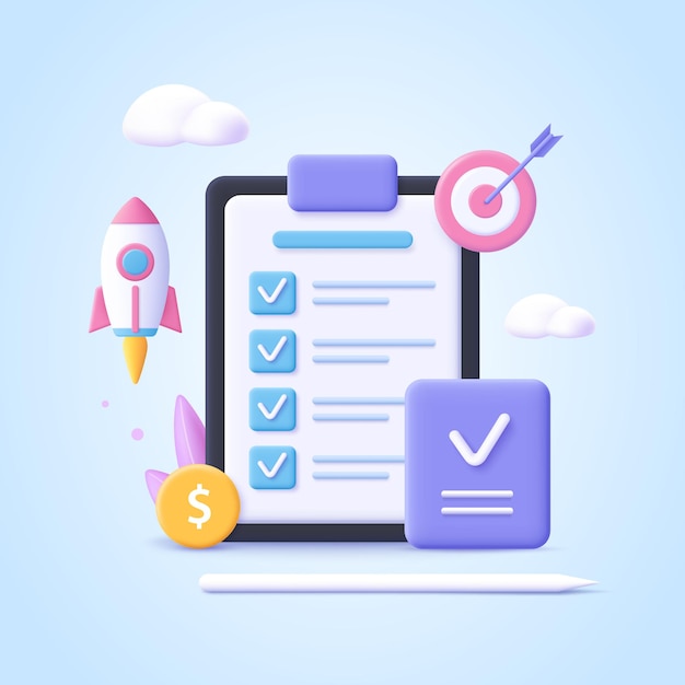 concept of project closure. project managment, life cycle. 3d vector illustration.
