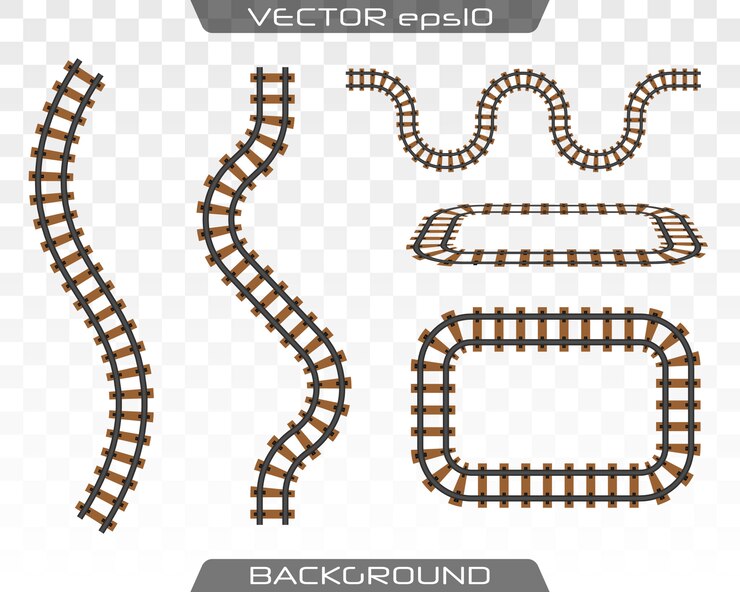 Concept of train transportation, metro, railroad.