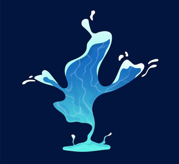 Concept Water splash The use of a black background in this vector design