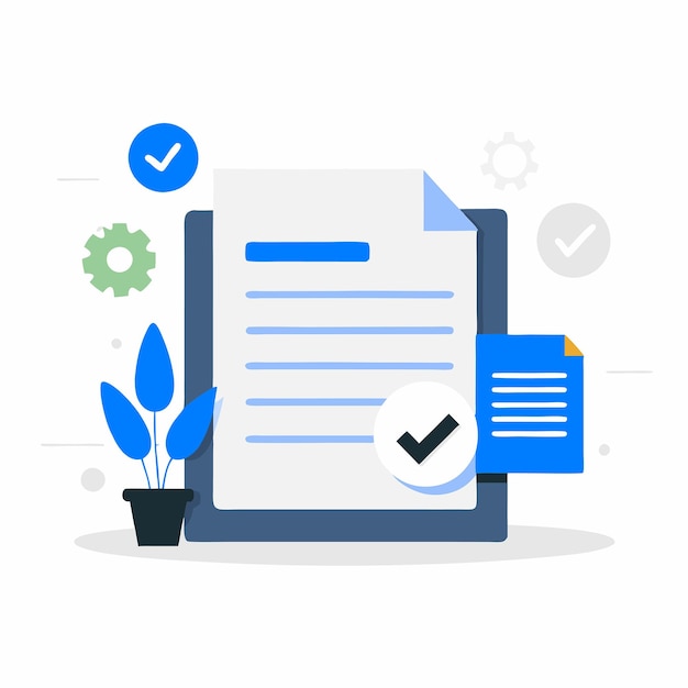 conceptual illustration of document management and organization