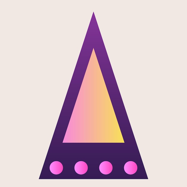 cone triangle shape gradient texture element simple graphic geometric label logo symbol