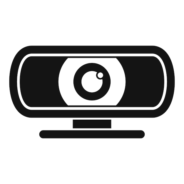 Conference web camera icon simple vector Video camcorder Movie film