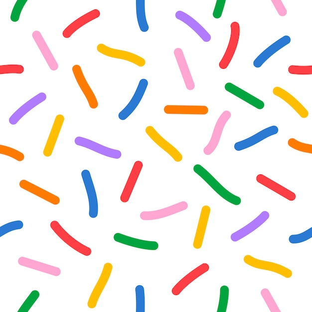 Confetti vector pattern Minimal line shape abstract kid celebrate birthday party background