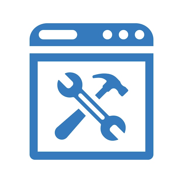 Configuration website tools icon Blue color design