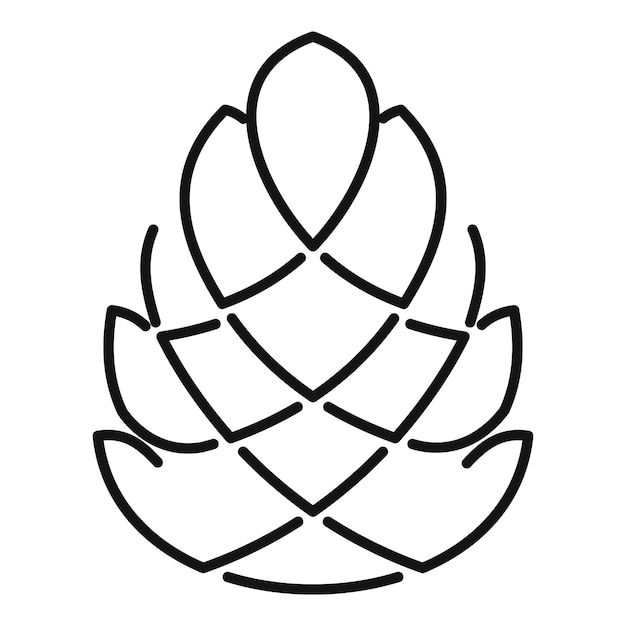 conifer pine cone icon outline conifer pine cone vector icon for web design isolated on white background