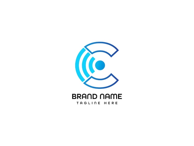 Connect Letter C Logo Template