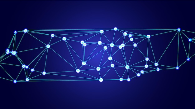 Connected Network of Nodes Representing Data Transmission
