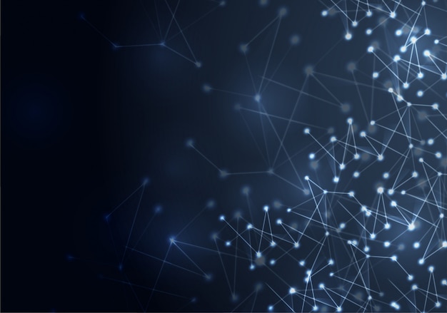 Connected polygons plexus vector geometric  