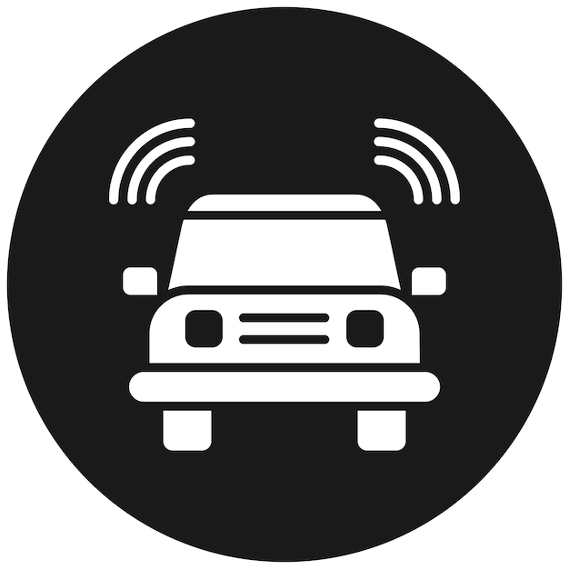 Connected Vehicle vector icon Can be used for Map and Navigation iconset