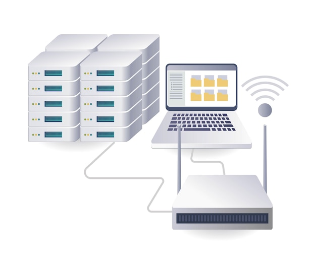 connecting computer server data networks