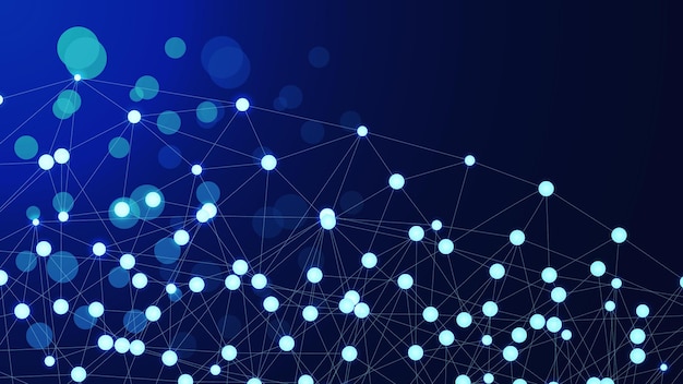 Connecting dots and lines. Network connection concept background. Vector stock illustration.