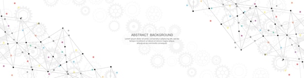 Connecting the dots and lines for banner design or header