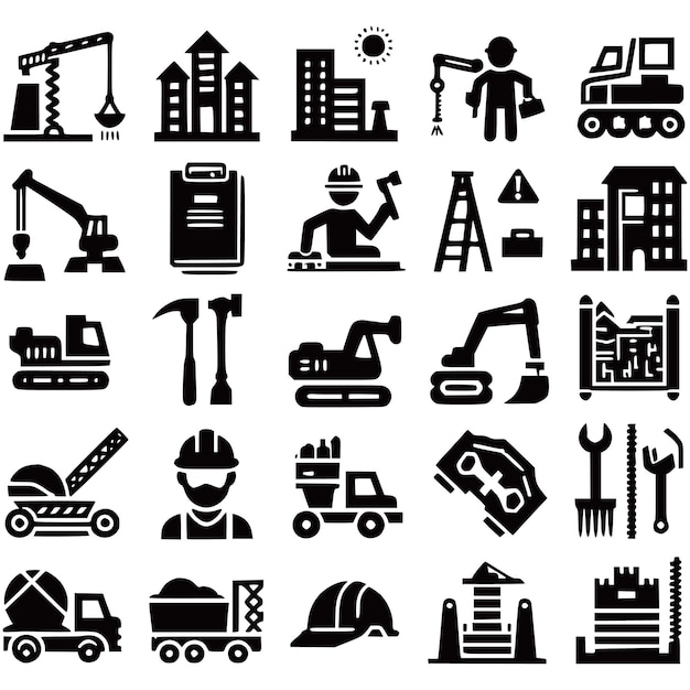 Construction Icons collections Set