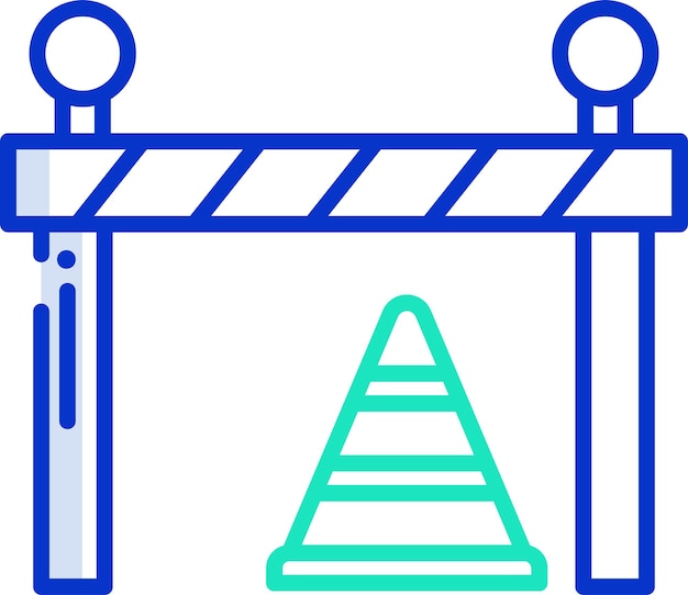 Construction solid outline color vector illustration