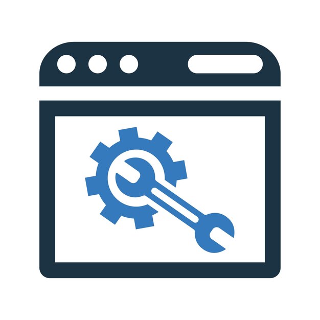Construction website setting icon Simple editable vector design isolated on a white background