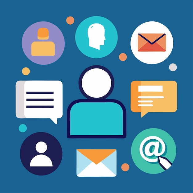 contact information icon symbol for your website Vector illustration