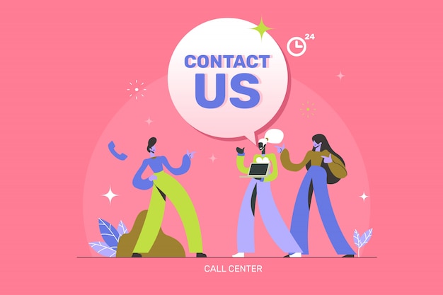 Contact Us Concept Illustration