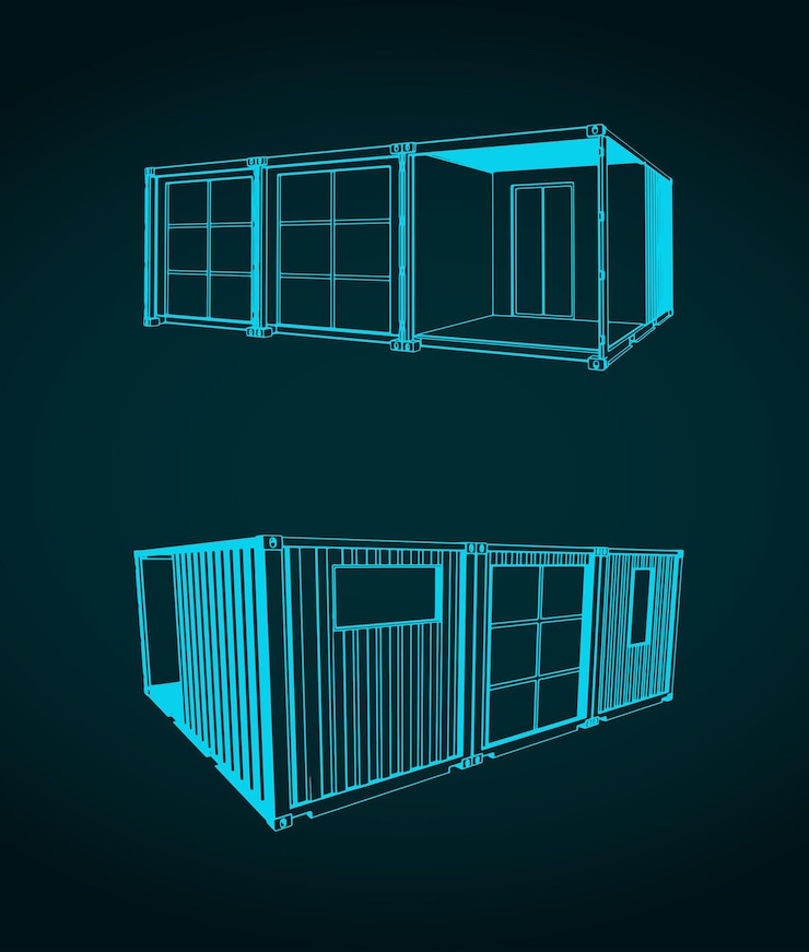 Vektör container house illustration