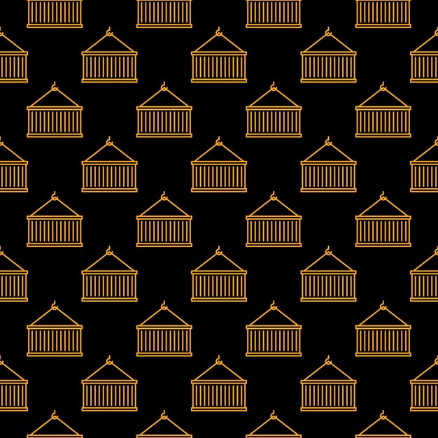 Container outline seamless pattern vector Shipment background