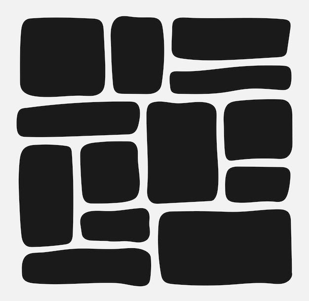 contains abstract art set in matisse style posters with organic shape organic doodle shapes