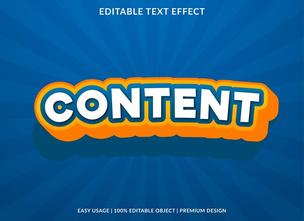 content editable text effect premium style