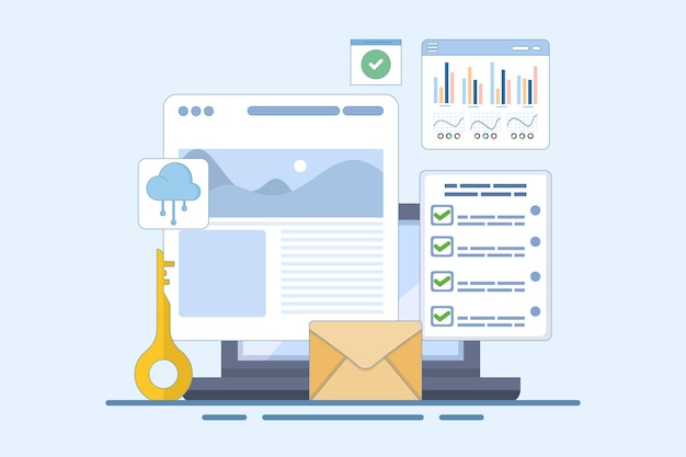 Content performance measurement concept or content analysis datadriven content marketing