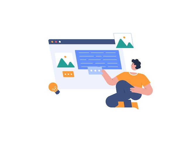 Content writing with man create article for blog