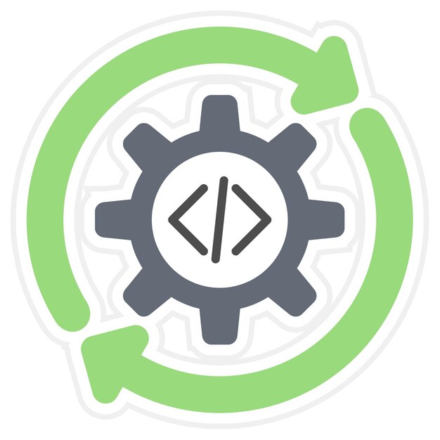 Continuous Integration Flat Illustration