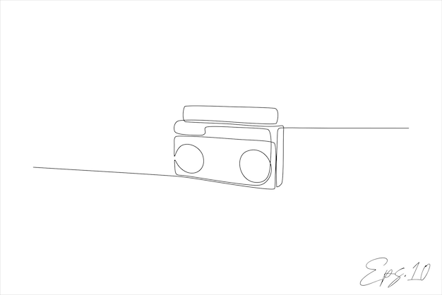 continuous line of old radio