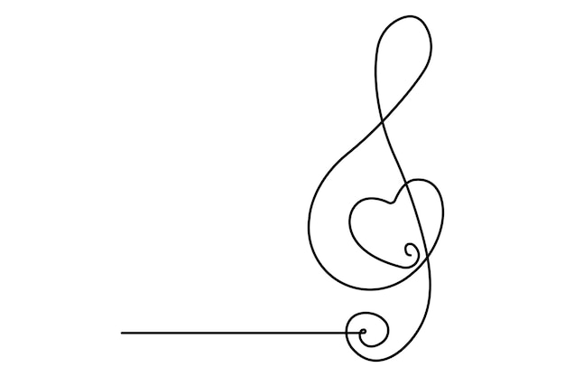 Continuous one line art drawing of music icon simple vector illustration design
