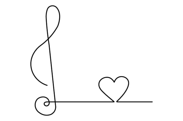 Continuous one line art drawing of music icon simple vector illustration design