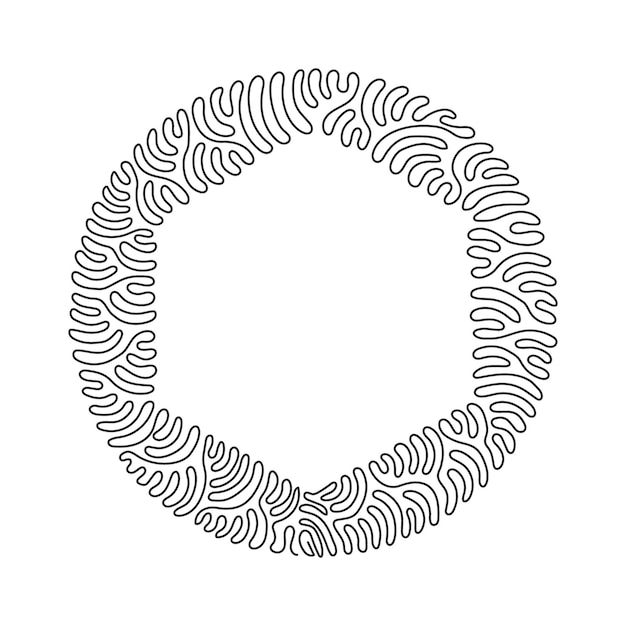 Continuous one line drawing hand drawn hexagon blank drawing frame isolated single hexagon vector