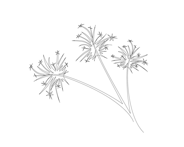 continuous one line drawing of exploded firework