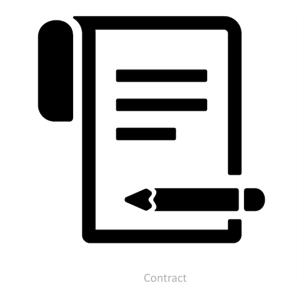 Contract and Deal icon concept