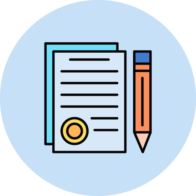 Contract Flat Illustration