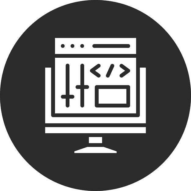 Control Panel vector icon illustration of Web Hosting iconset