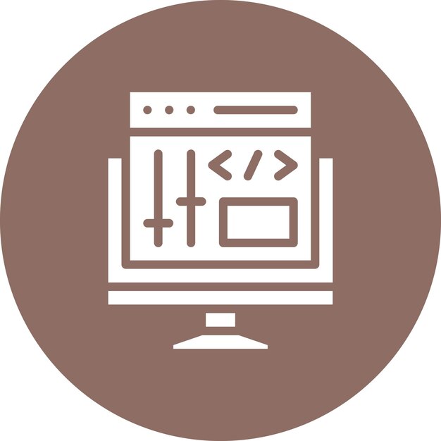 control panel vector icon illustration of web hosting iconset