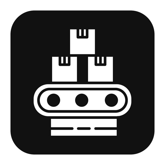 Conveyor vector icon Can be used for Warehouse iconset