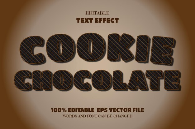 cookie text editable font effect