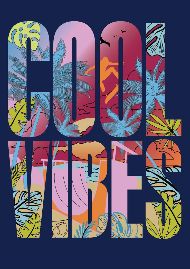 Vektör cool vibes beach design