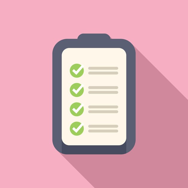 Coping skills clipboard icon flat vector Resilience attitude