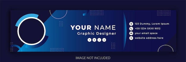 Corporate Business Email signature templatete or email footer and personal social media cover design