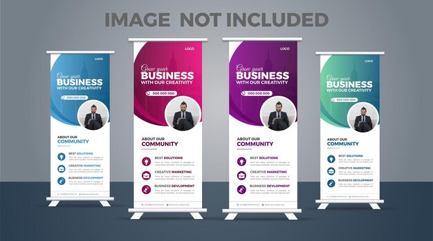 Corporate Business Rollup Banner Template Design