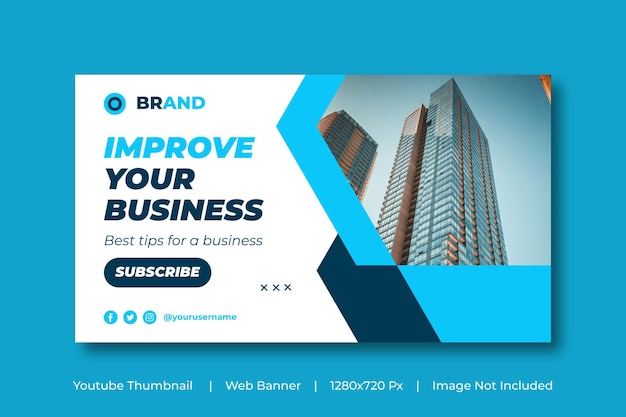 corporate business web banner template and Youtube video thumbnail
