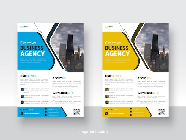 Corporate flyer template design with attractive and professional layout