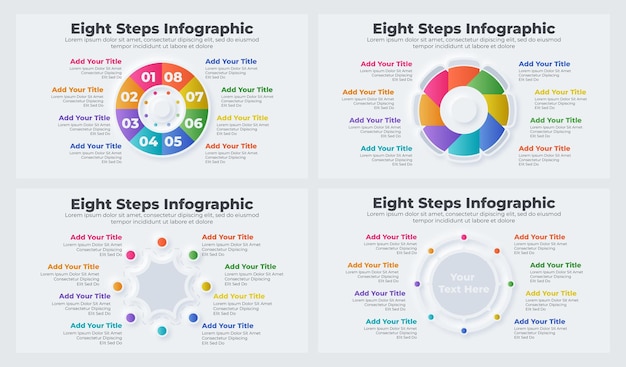 Corporate infographic elements or template bundle for presentation slide