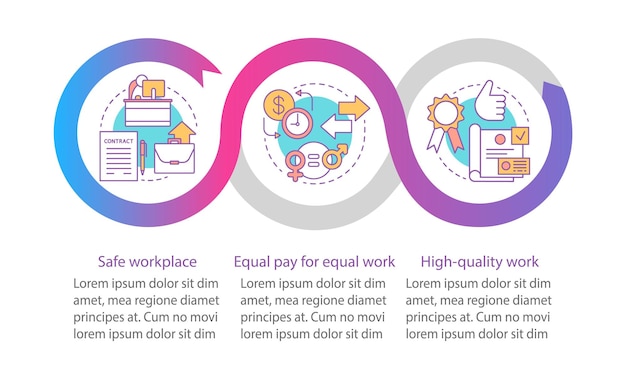 Corporate policy vector infographic template