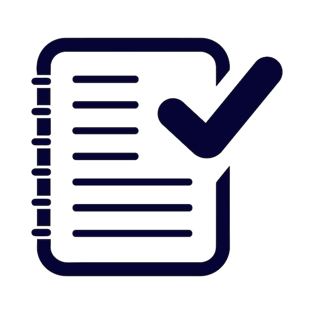 correct document tick check file correct document icon